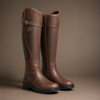Waterproof Leather Winter Riding Boots for Women