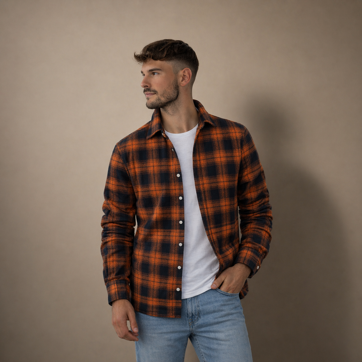 Levi | Men's Sherpa Lined Plaid Button down Shirt Jacket