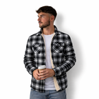 Levi | Men's Sherpa Lined Plaid Button down Shirt Jacket