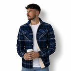 Levi | Men's Sherpa Lined Plaid Button down Shirt Jacket