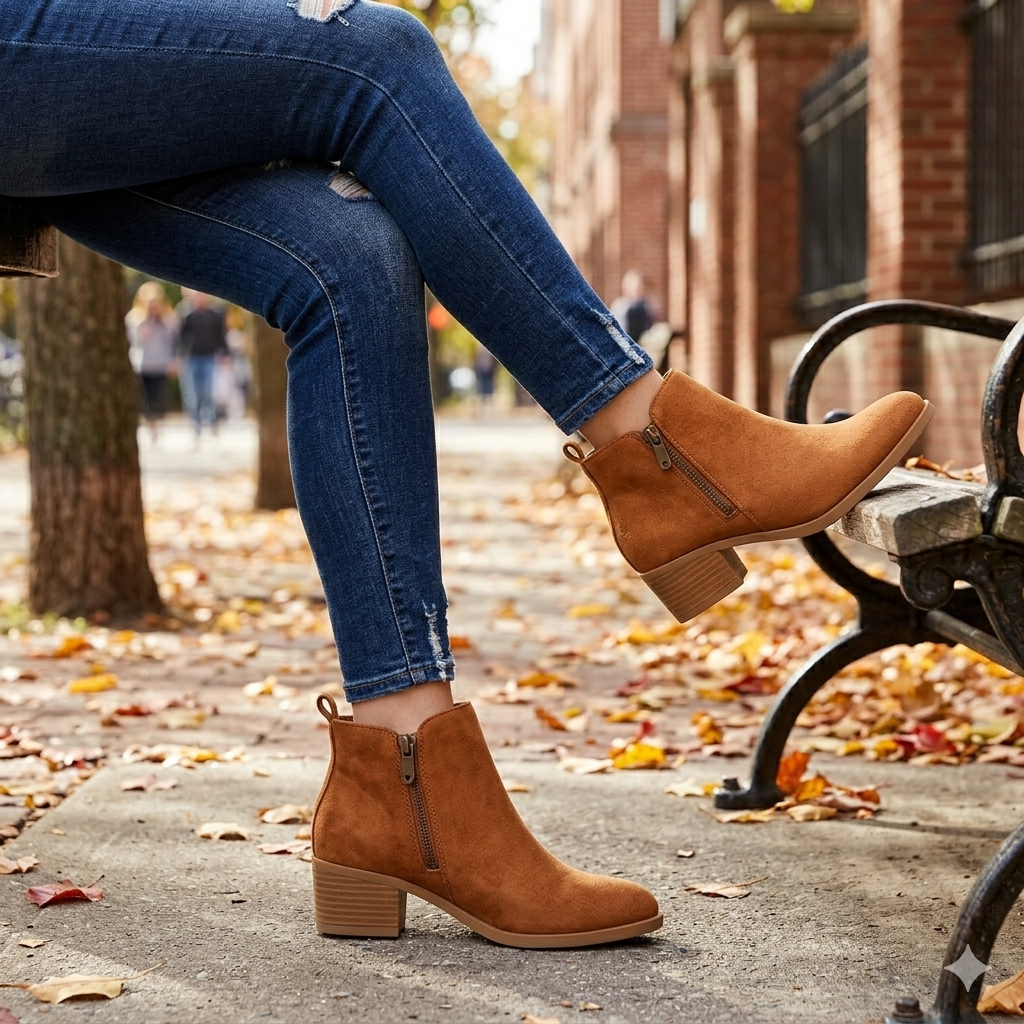 Women's Ankle Length Boots with side Zipper